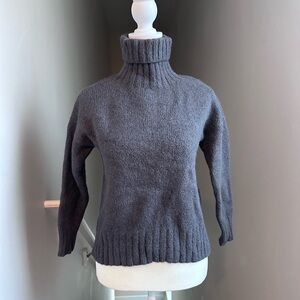 Bare Knitwear Women's Handmade Gray Turtleneck Sweater Alpaca Blend Size XS